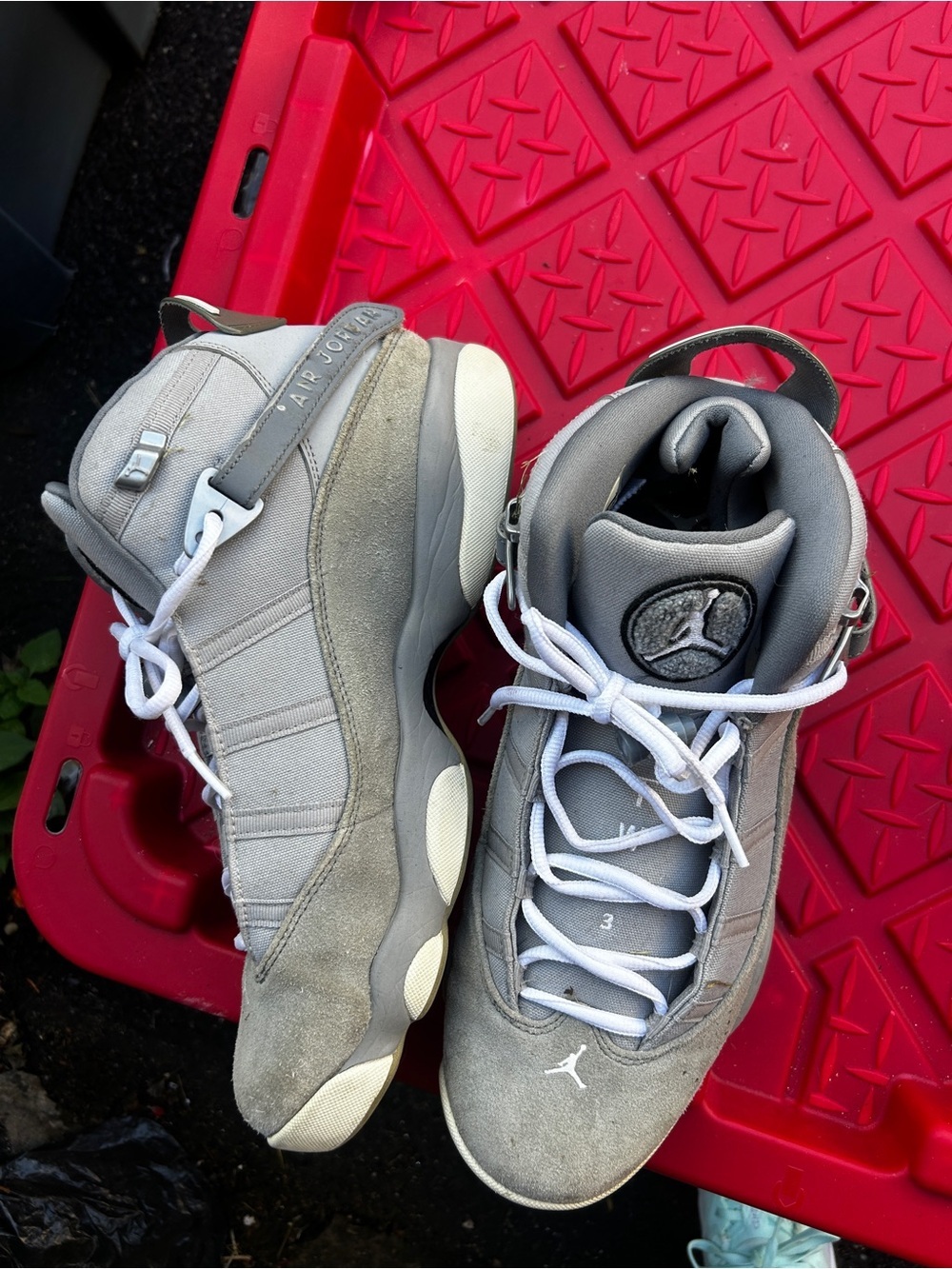 Nike Air Jordan Mens 6 Basketball Shoes Gray - Picture 3 of 4